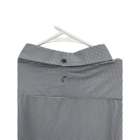 Zyia Active Button Down Shirt Slate Gray And White Check Size 3XL - Picture 6 of 9
